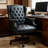 Executive Office Chair - High Back Reclining Comfortable Desk Chair PU Leather Desk Chair
