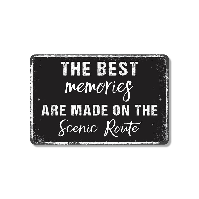 Memories Are Made On The Scenic Route - affiche en plastique 10 po x 14 po, H 10 po x l 14 po x P 0,1 po
