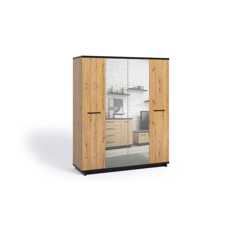 Ahloni 4 Door Manufactured Wood Wardrobe