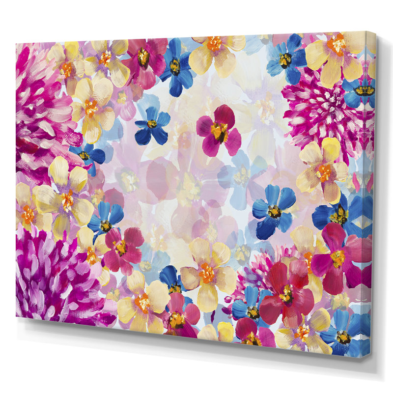 Huile sur toile, art printanier sur toile, H 24 po x l 36 po x P 1 po, Toile tendue