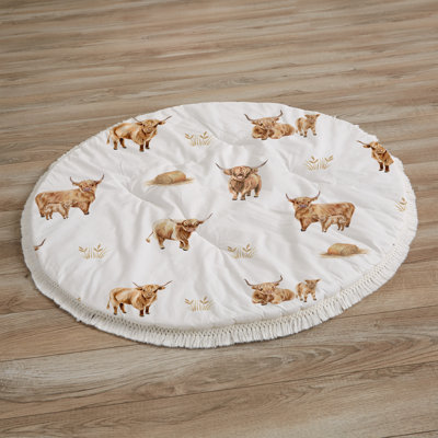 Tapis de jeu Boho Highland Cow Baby par Sweet Jojo Designs