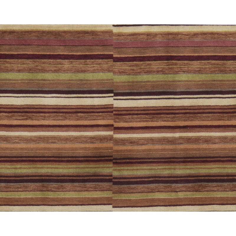 Tapis multicolore de haute qualité noué à la main Gabbeh, Rectangle 7'7" x 10'1"