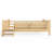 Full Size Solid Wood Kids Floor Bed with Storage Bookcases, Stairs & Guardrails, No Box Spring Needed, Montessori Platform Bed, Light Natural-316047238-316047233