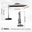 Parasol rectangulaire en porte-à-faux avec mât central-108039821