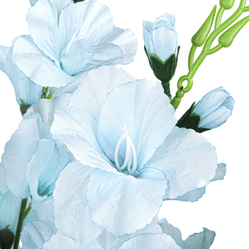 Artificial Gladiolus Flower Bush, Baby Blue