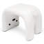 Tabouret en forme de chat en peluche, repose-pieds de coiffeuse nordique moderne avec structure en acier, siège d'appoint moelleux
