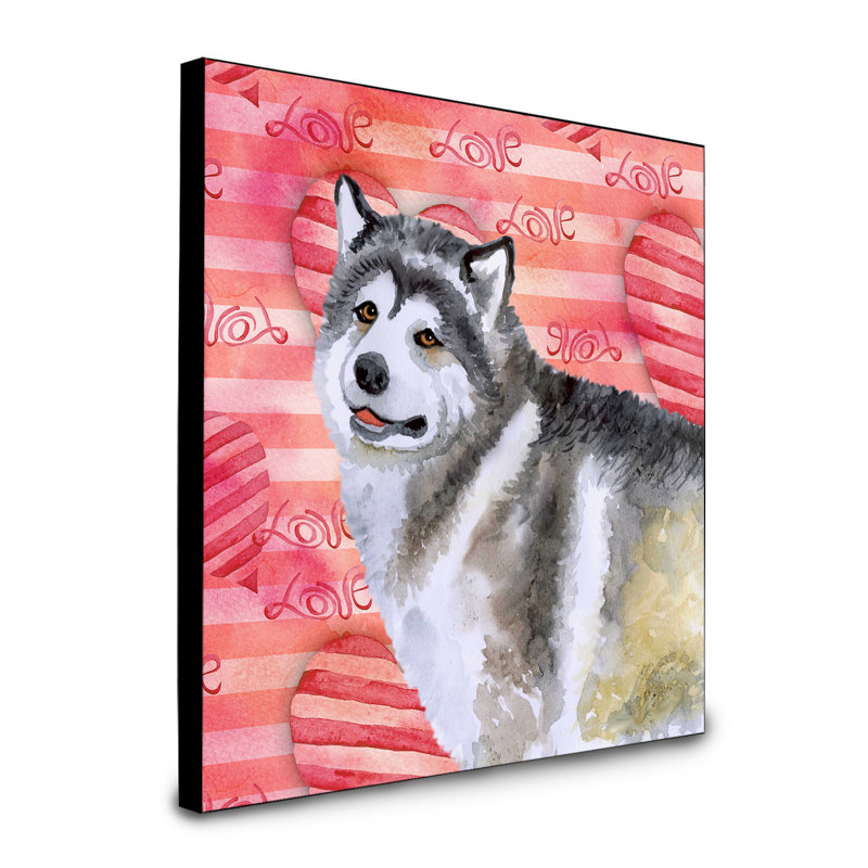 Panneau mural d’art Durflinger, Malamute d’Alaska