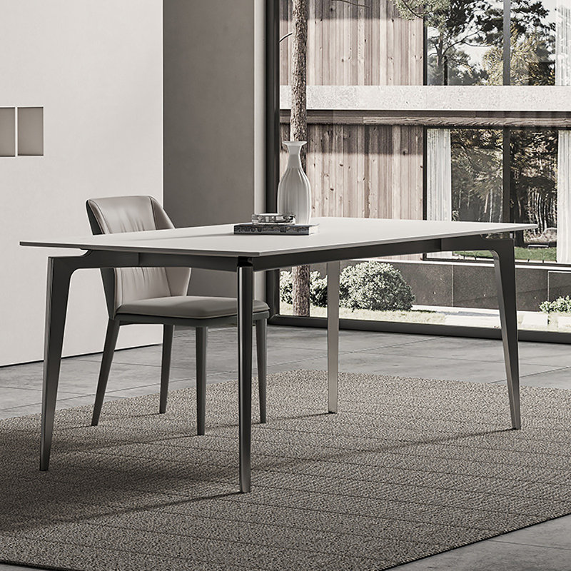 Table de salle à manger en pierre très simple de style italien Born Born, H 29,5 po x L 63 po x l 31,5 po