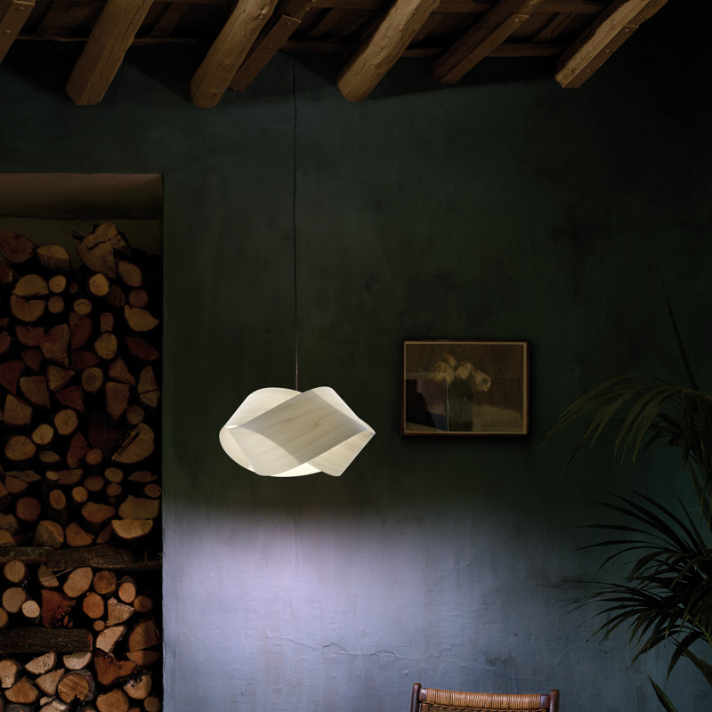 Nut 1 - Light Pendant, Ivory White, E26, Matte Black
