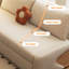 Canapé-lit modulaire 100% polyester blanc crème-129870609