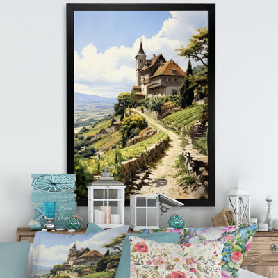 Green Vineyard Historic Elegance, reproduction d'art sur toile encadrée