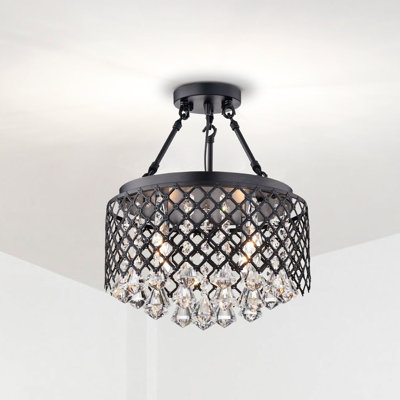 Plafonnier semi-encastré 13,6" unique/à tambour 4 lumières Genevre