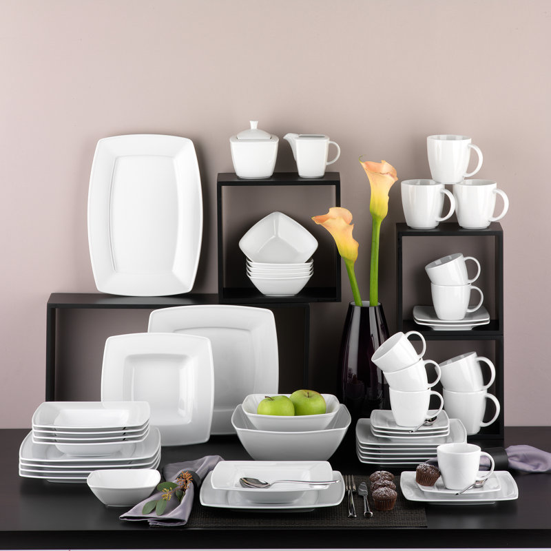 Victoria WeiÃ 50 Piece Bone China Dinnerware Set, Service for 6
