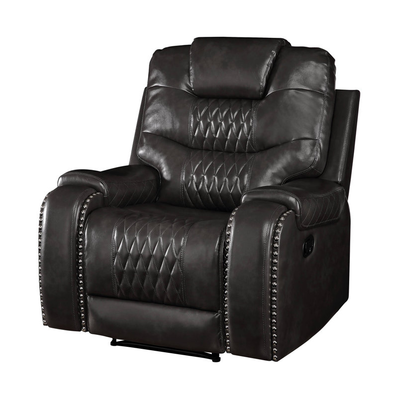 Fauteuil inclinable 42 po, Similicuir magnétite