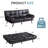 George Oliver & Unia ！！ Futon Sofa Bed with Adjustable Armrests & Backrests - 2.5" Plush Memory Foam, 15-Min Assembly, Compact Space Hero-676605070