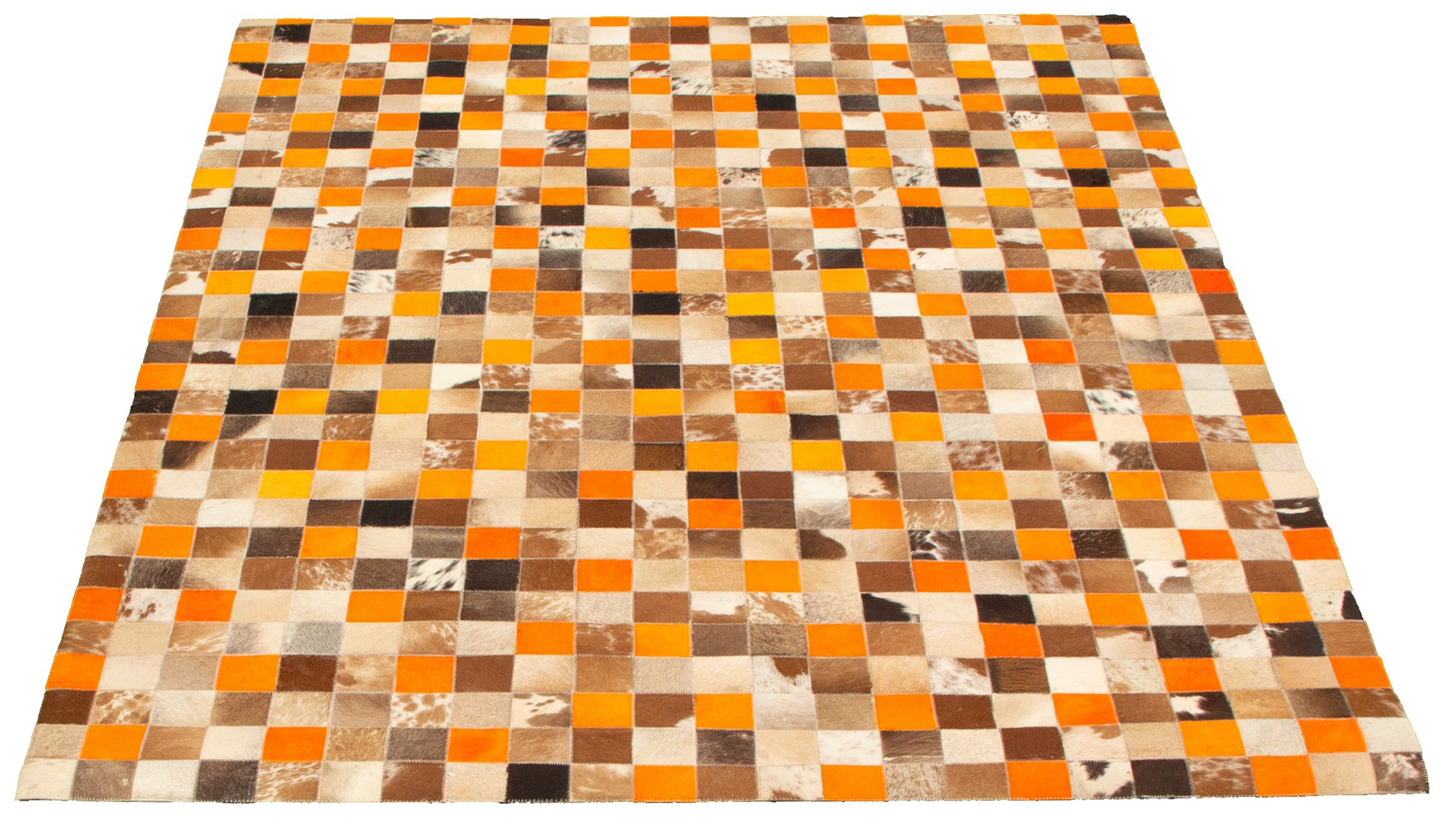 Rectangle Cowhide Rug Dakota Fields Alasha Patchwork Handmade Cowhide Rectangle 5'8