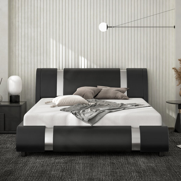 Ivy Bronx Hejran Vegan Leather Platform Bed | Wayfair