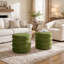 Pouf de rangement rond moderne Widman de 49,5 cm de large, recouvert de tissu, avec compartiment de rangement dissimulé-1059578754