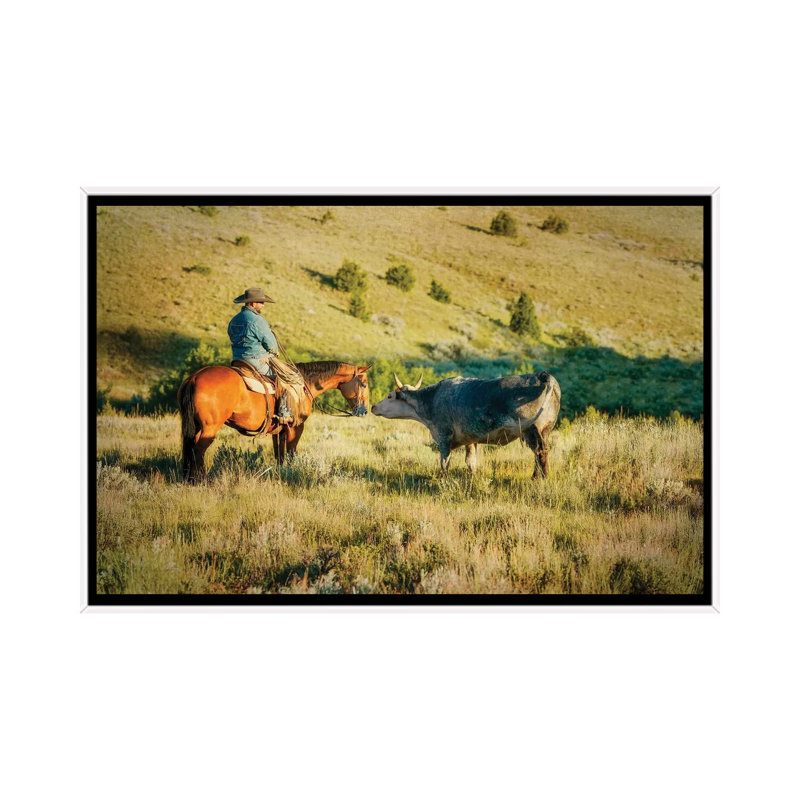 Making Friends 1 Piece Floater Frame Wall Art on Canvas