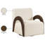 Fauteuil d'appoint pivotant en tissu chenille crème Neria-2121573507-2121573535
