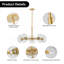 Lustre spoutnik moderne 26 lumières or 26 "avec abat-jour en verre transparent-1400680831-1400680801