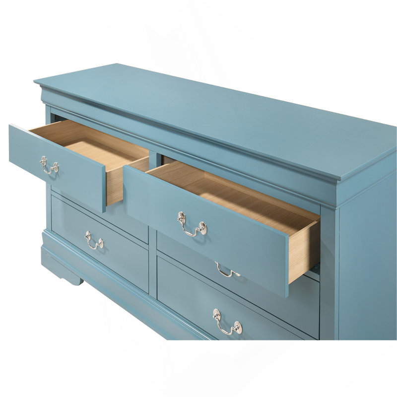 Charmante commode traditionnelle sarcelle