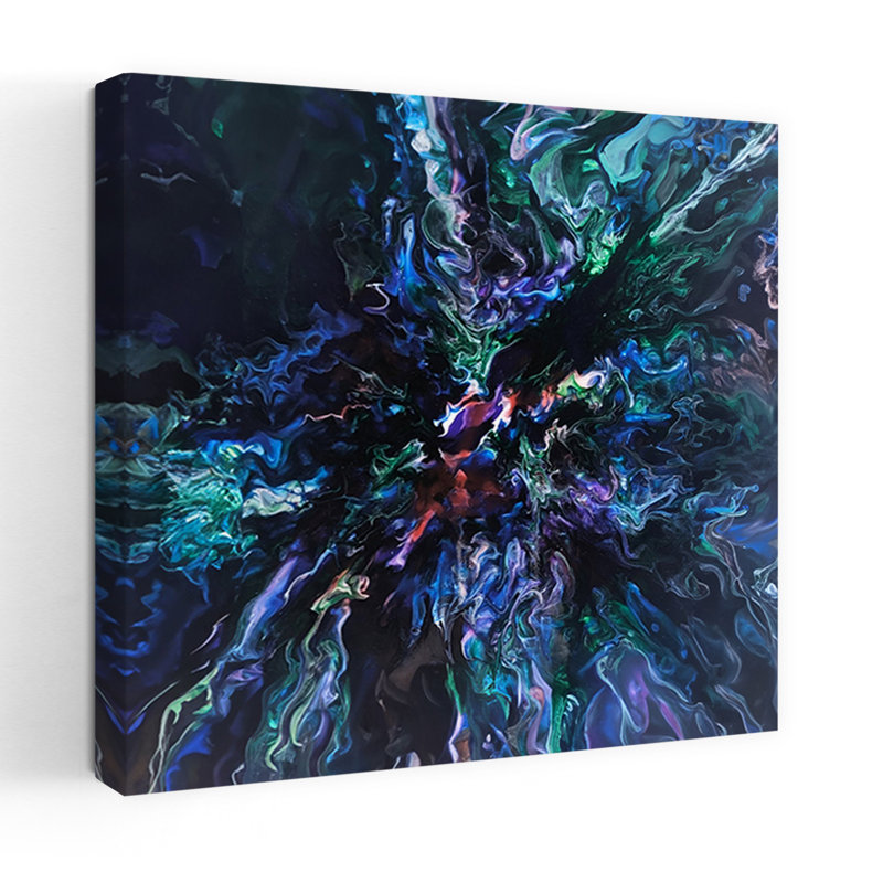Art contemporain, art contemporain abstrait, H 18" x l 18"
