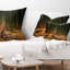 Coussin lombaire paysage d'automne foncé