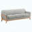Living room sofa set - grey 2-piece