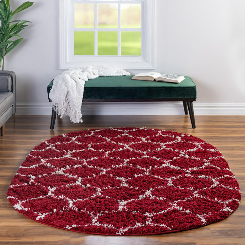 Geometric Indoor Rug, Oval 7'10" x 10'