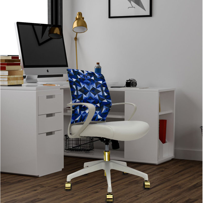 Task Chair, Gold/White