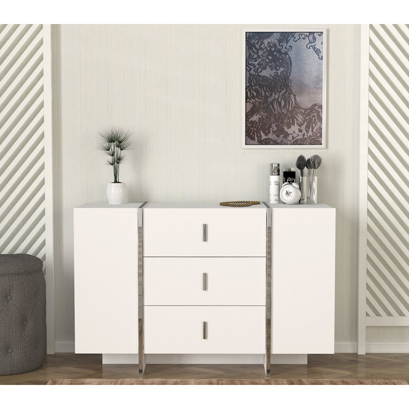 Benay 120cm W 3 - Drawer Chest of Drawers