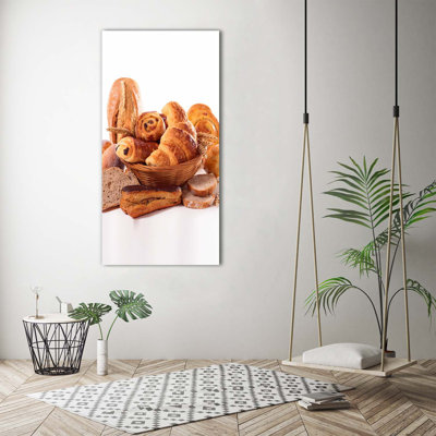Bread In A Basket - Wrapped Canvas Print