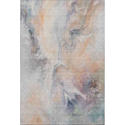 Premium Machine Washable Slesnick AMF1679 Abstract Rug