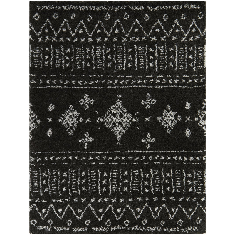 Tapis marocain à poils longs Addison, Rectangle 5 pi 3 po x 7 pi