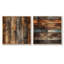Rustic County Planked Wood - ensemble de 2 collages carrés abstraits-101864922-101864923