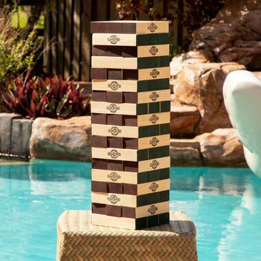 GoSports Indoor/Outdoor Wood Stacking Game with Case in the Party