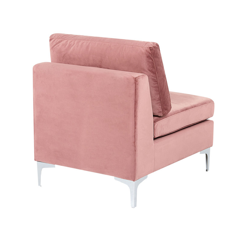 Millings Velvet Slipper Chair, Pink