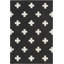 Tapis noir en laine touffeté à la main à motif géométrique Cavan-1636243876