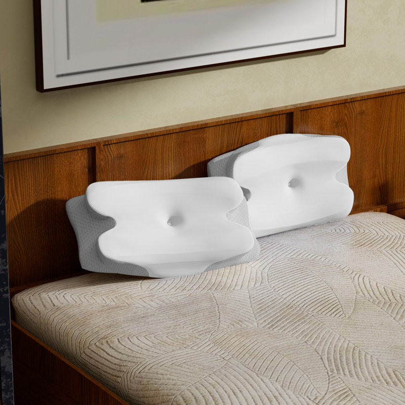 Medium-Support Memory Foam Pillow for Sleep, Quiet, Suitable for Side Sleep Stomach Sleep, White