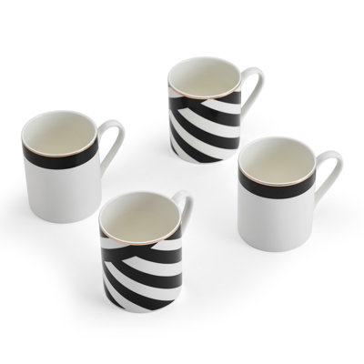 Mikasa Luxe Deco China Mugs, 380ml
