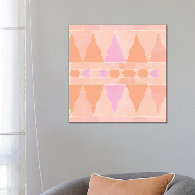 Moroccan Zellige With Abstract Pattern by Beli - Wrapped Canvas Painting