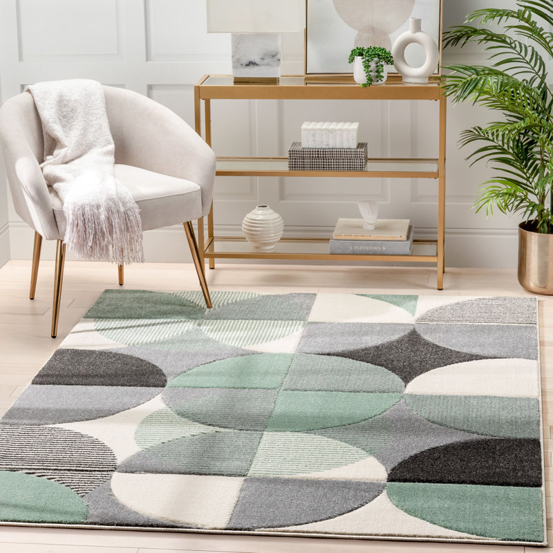 Astrid Geometric Synthetic Area Rug, Rectangle 160 x 220 cm