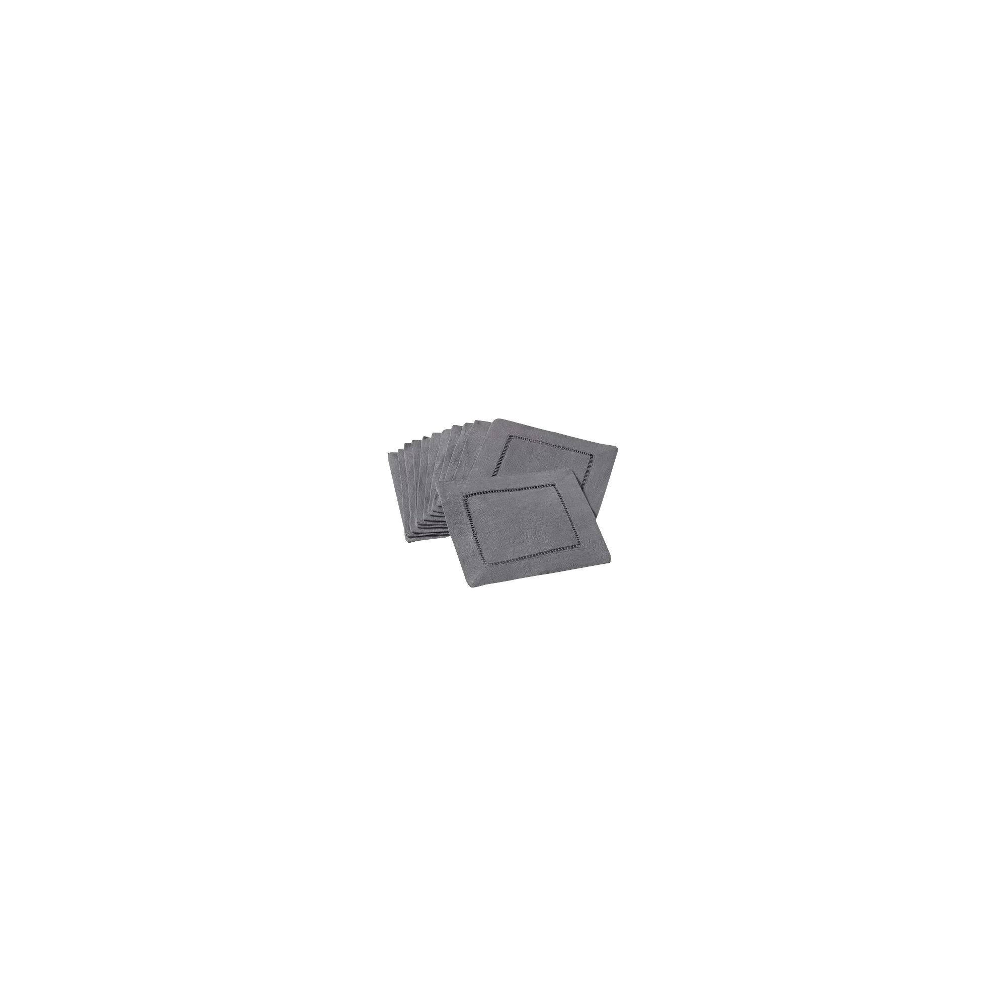 Gelder Cocktail 6" Linen/Cotton Napkin Set, Slate