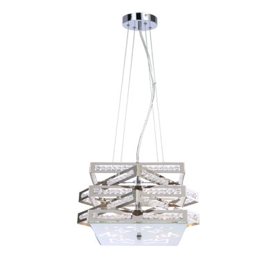 Hamza 4 - Light Chrome Unique/Statement Pendant