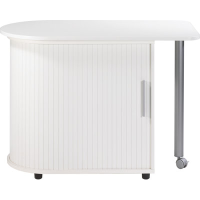 Foldable Modular Oval Solid Wood Writing Desk