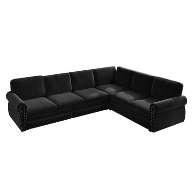 Upholstered Sectional (Black)