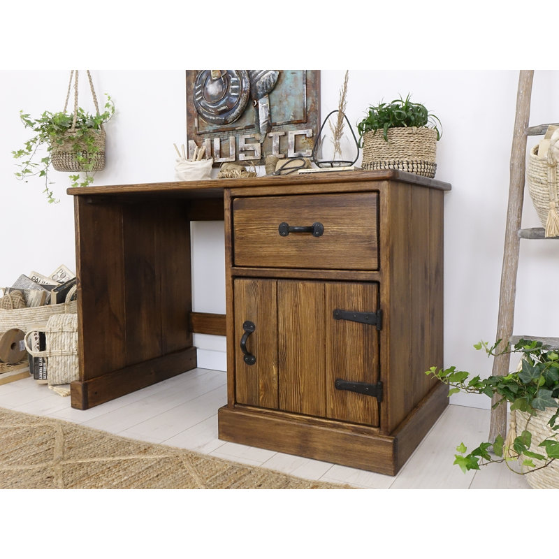 Broussard Solid Wood Top Writing Desk