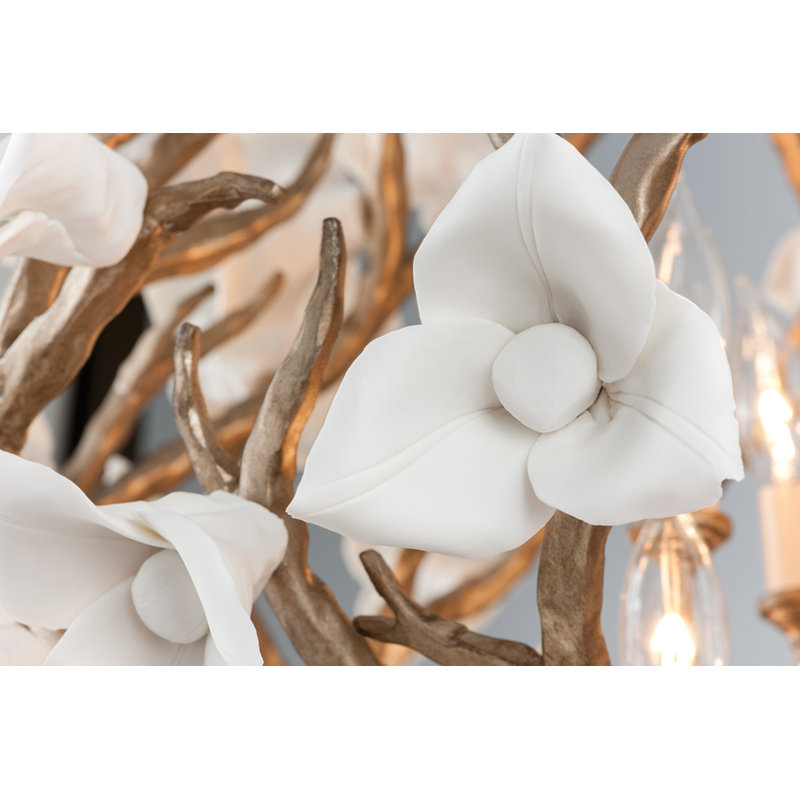Lily 6 - Light Candle Style Geometric Chandelier