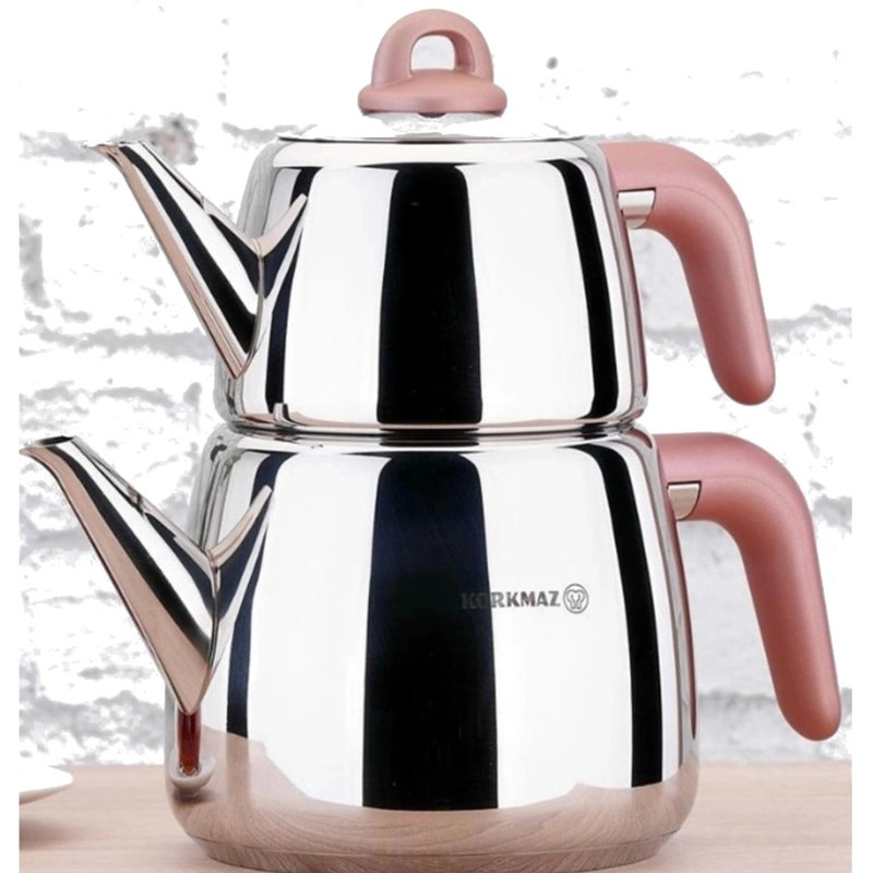 Ensemble de théières en acier inoxydable Bella, rose doré